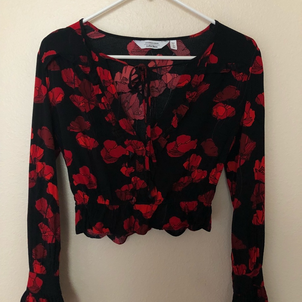 & Other Stories Cropped Poppy Blouse